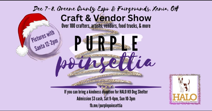 purple poinsettia craft and vendor show